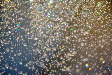 Light through beautiful hanging crystal