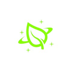 eco planet logo template design vector