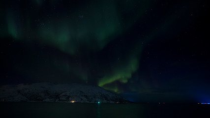 Naklejka na ściany i meble Polarlicht über Norwegen
