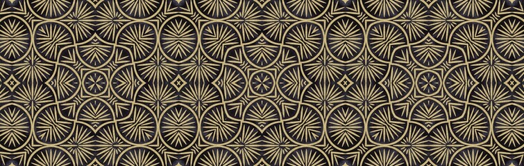 Gold And Black Art Deco Border