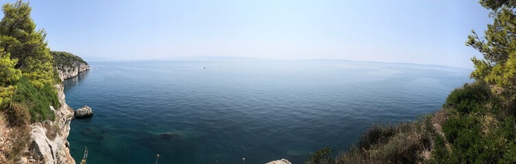 Beautiful, panoramic nature view on the sea near Split, Croatia
