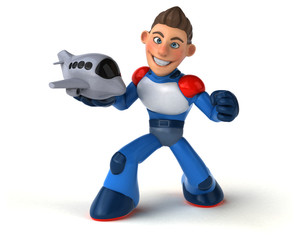 Super modern superhero - 3D Illustration