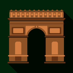 Fototapeta premium France architecture flat design icon. Template element for web and mobile applications.