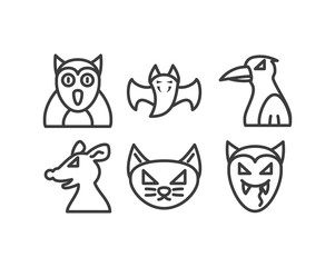 bundle halloween with set icons