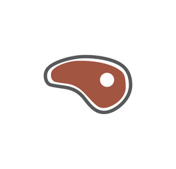 Steak related icon on background for graphic and web design. Creative illustration concept symbol for web or mobile app