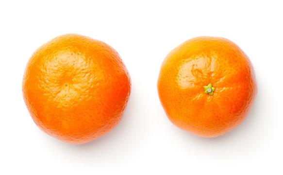 Mandarines Isolated On White Background