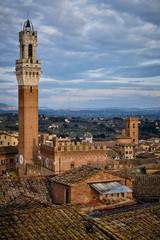 Fototapeta premium Vista di Siena dal famoso Facciatone.