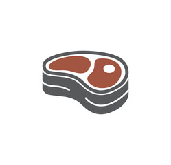 Steak related icon on background for graphic and web design. Creative illustration concept symbol for web or mobile app