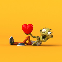 Fun zombie - 3D Illustration