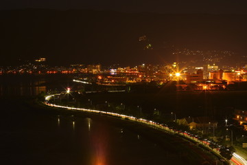 Fototapeta na wymiar 諏訪湖夜景