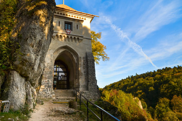 Gate of a medieval castle in Ojców near Krakow, Poland