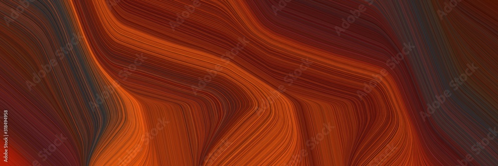 Poster colorful banner with dark red, coffee and saddle brown colors. dynamic curved lines with fluid flowi