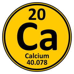 Periodic table element calcium icon.