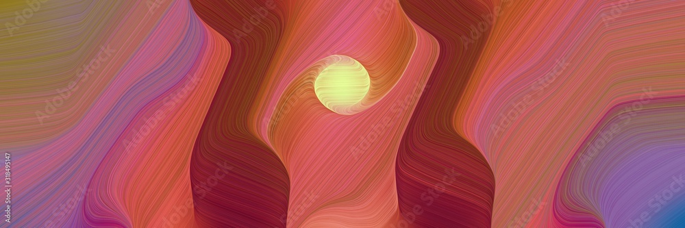 Poster colorful designed horizontal banner with moderate red, antique fuchsia and dark pink colors. dynamic curved lines with fluid flowing waves and curves