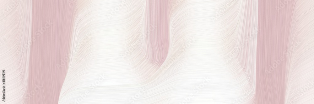 Poster modern designed horizontal header with linen, silver and baby pink colors. dynamic curved lines with fluid flowing waves and curves
