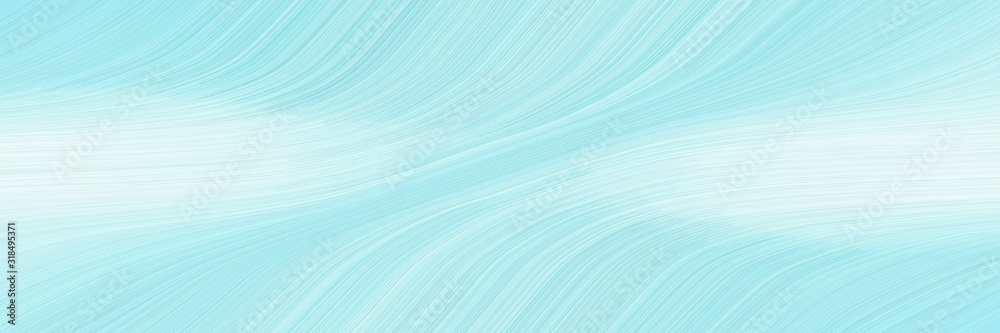 Aufkleber flowing designed horizontal banner with pale turquoise, light cyan and light blue colors. dynamic cu