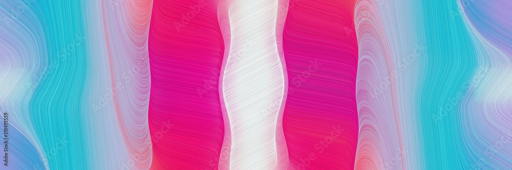 Aufkleber flowing horizontal banner with pastel blue, medium turquoise and medium violet red colors. dynamic c