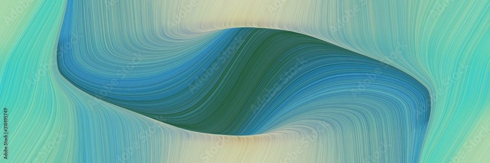 Poster dynamic banner design with medium aqua marine, cadet blue and ash gray colors. dynamic curved lines with fluid flowing waves and curves