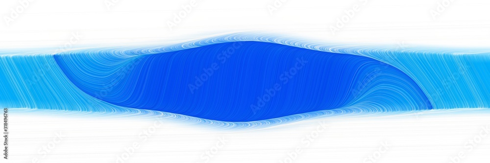 Poster surreal horizontal header with dodger blue, lavender and strong blue colors. dynamic curved lines with fluid flowing waves and curves
