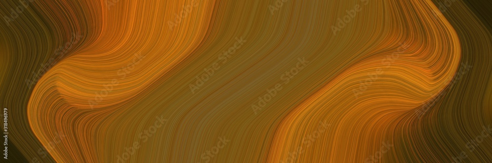 Poster artistic header with chocolate, saddle brown and coffee colors. dynamic curved lines with fluid flowing waves and curves