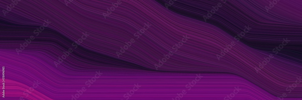 Aufkleber modern banner design with very dark violet, purple and dark magenta colors. dynamic curved lines wit