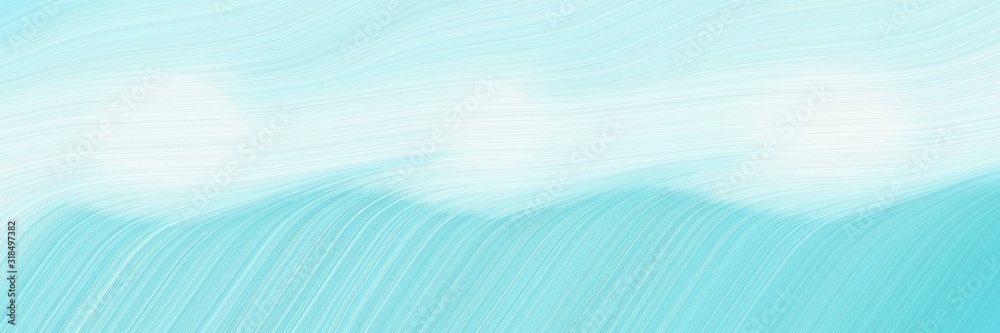 Aufkleber dynamic header with light cyan, sky blue and baby blue colors. dynamic curved lines with fluid flowi
