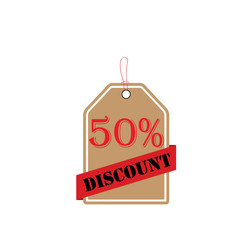 Discount offer tag icon. Shopping coupon symbol. Sale label tag with percentage sign. Black friday discount banner or coupon. Vector shopping label