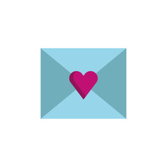 happy valentines day envelope with heart