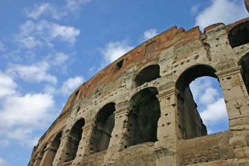 detail of colosseum in Rome