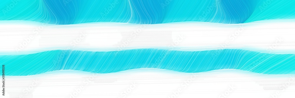 Aufkleber dynamic designed horizontal banner with bright turquoise, light cyan and baby blue colors. dynamic c