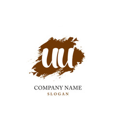 UU Initial handwriting logo vector	