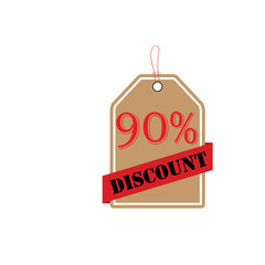 Discount offer tag icon. Shopping coupon symbol. Sale label tag with percentage sign. Black friday discount banner or coupon. Vector shopping label