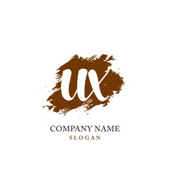UX Initial handwriting logo vector	