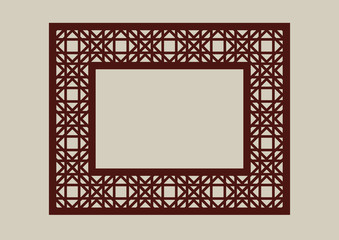 Abstract decorative pattern for carved square frame
