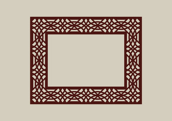 Abstract decorative pattern for carved square frame