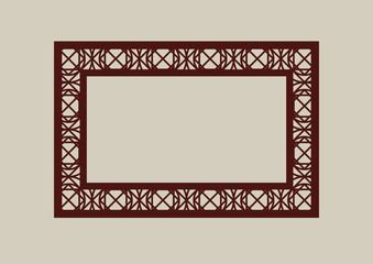 Abstract decorative pattern for carved square frame