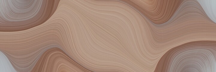 surreal banner with rosy brown, gray gray and pastel brown colors. dynamic curved lines with fluid flowing waves and curves