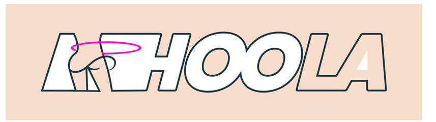 a line art of female playing hoola hoop