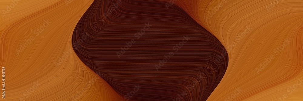 Poster moving designed horizontal banner with sienna, very dark red and dark red colors. dynamic curved lin