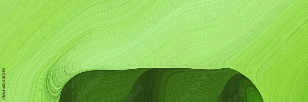 Poster dynamic header with pastel green, dark olive green and moderate green colors. dynamic curved lines with fluid flowing waves and curves