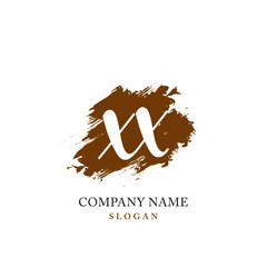 XX Initial handwriting logo vector	