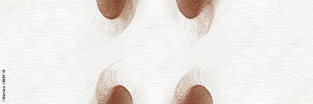 Poster modern horizontal banner with white smoke, pastel brown and tan colors. dynamic curved lines with fl