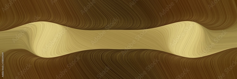 Poster moving header with chocolate, dark khaki and peru colors. dynamic curved lines with fluid flowing wa