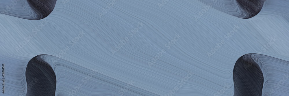 Poster surreal banner design with light slate gray, very dark blue and dim gray colors. dynamic curved lines with fluid flowing waves and curves