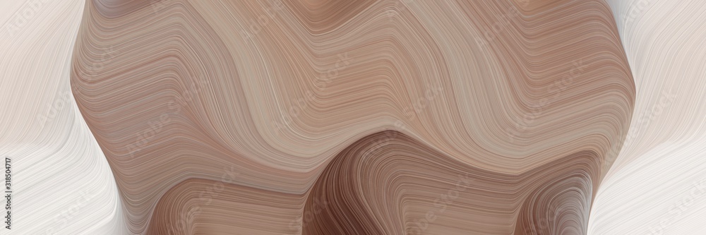 Aufkleber flowing banner with rosy brown, light gray and old mauve colors. dynamic curved lines with fluid flowing waves and curves