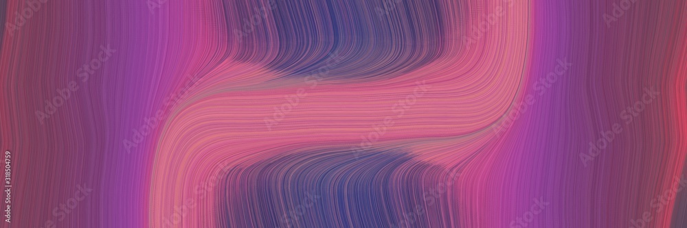 Aufkleber flowing designed horizontal header with antique fuchsia, pale violet red and mulberry  colors. dynamic curved lines with fluid flowing waves and curves