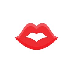 valentine day related love and romance kiss vector in flat design