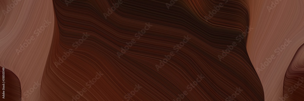 Poster moving banner design with pastel brown, very dark pink and old mauve colors. dynamic curved lines wi