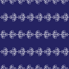 hand drawn seamless decorative floral pattern.