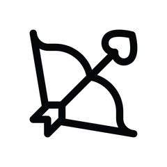 valentine related love and romance archery arrow vector in lineal style